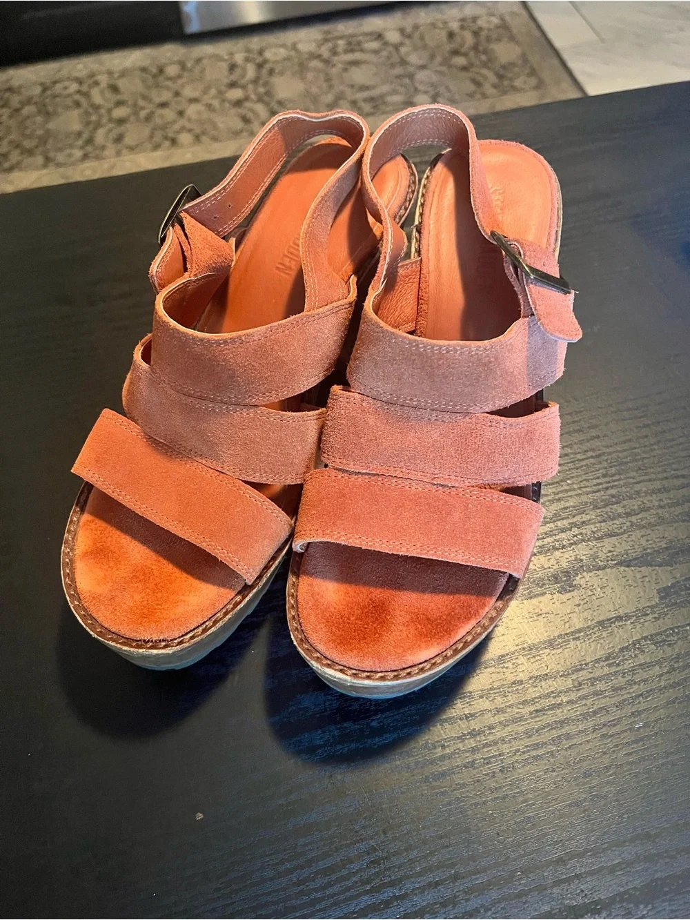 Steve Madden Rust Suede Platform Sandal